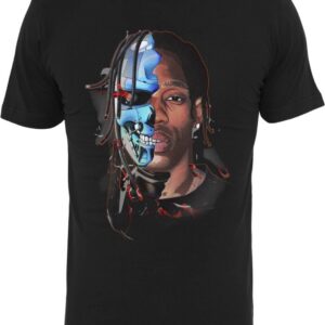 Mister Tee - Half Face Heren T-shirt - XL - Zwart