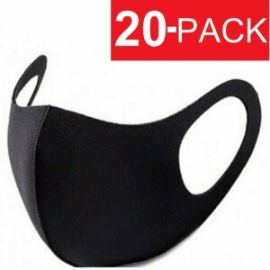 Mondkapje Wasbaar Mondmasker zwart Mondkapjes Niet-medisch - 20 Pack