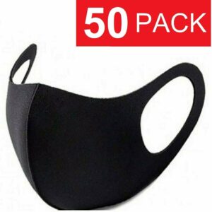 Mondkapje Wasbaar Mondmasker zwart Mondkapjes Niet-medisch - 50 Pack