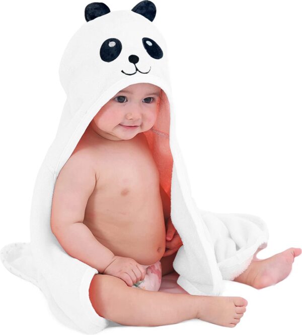Mooiys Multifunctionele Baby Fleece deken met capuchon - Wikkeldeken - Deken 75x100 cm - Panda