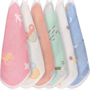 Mousseline pasgeborenen, 6 stuks mousseline voor pasgeborenen, baby-mousseline katoen in kartonnen stijl, 25 x 25 cm, mousseline-handdoeken voor pasgeborenen