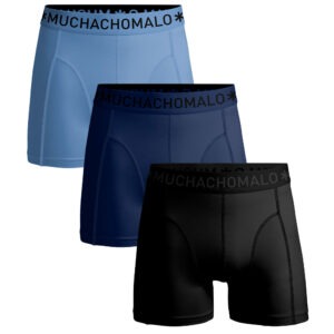 Muchachomalo Boxershorts Microfiber 3-pack Black/Blue/Blue