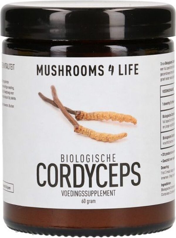 Mushrooms4Life / Cordyceps Paddestoel Extract Poeder Biologisch - 60 gram