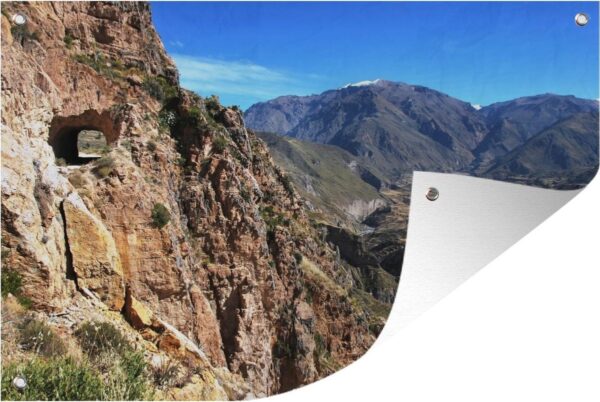 Muurdecoratie De vallei van de Colca Canyon in Zuid-Amerika - 180x120 cm - Tuinposter - Tuindoek - Buitenposter