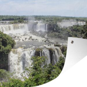 Muurdecoratie De watervallen van Iguaçu - 180x120 cm - Tuinposter - Tuindoek - Buitenposter