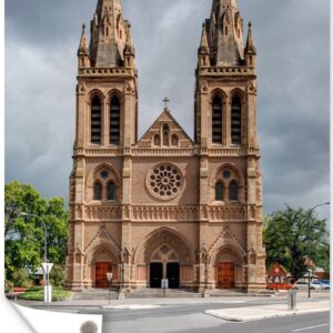 Muurdecoratie Sint Peter's Kathedraal in Adelaide in Oceanië - 120x180 cm - Tuinposter - Tuindoek - Buitenposter