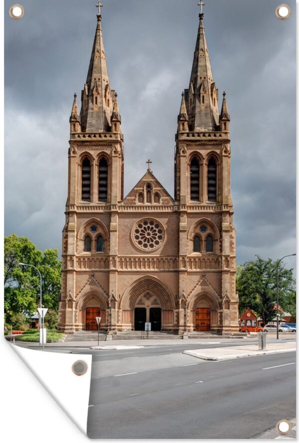 Muurdecoratie Sint Peter's Kathedraal in Adelaide in Oceanië - 120x180 cm - Tuinposter - Tuindoek - Buitenposter