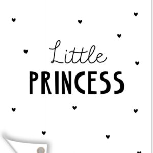 Muurdecoratie Spreuken - Little princess - Meisjes - Prinses - Quotes - 120x180 cm - Tuinposter - Tuindoek - Buitenposter