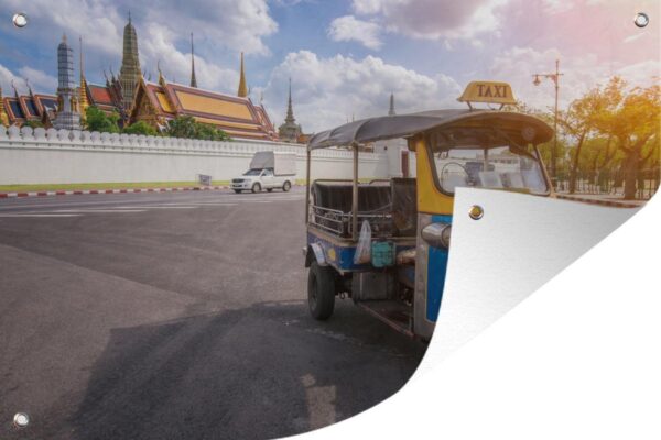 Muurdecoratie Tuk Tuk - Thailand - Taxi - 180x120 cm - Tuinposter - Tuindoek - Buitenposter