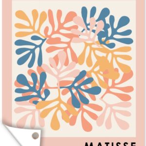 Muurdecoratie buiten Matisse - Planten - Pastel - Natuur - 120x160 cm - Tuindoek - Buitenposter