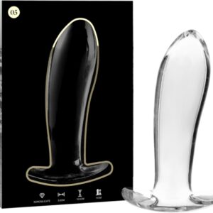 NEBULA SERIES BY IBIZA™ - MODEL 5 ANAL PLUG BOROSILICATE GLASS 12.5 X 3.5 CM CLEAR | SEX TOYS VOOR VROUWEN | SEX TOYS VOOR MAN