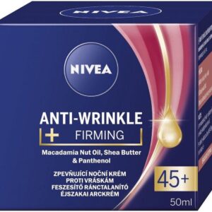 NIVEA Anti-Wrinkle + Firming Night Cream 45+ Nachtcrème Gezicht 45+ jaar 50 ml
