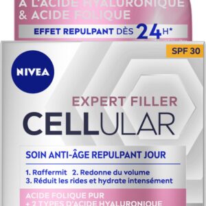 NIVEA CELLular Expert Filler Anti-Age Dagcrème - Ouder wordende huid - SPF 30 - Met hyaluronzuur, creatine en Foliumzuur - 50 ml