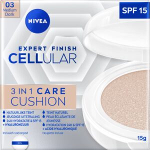 NIVEA Cellular Hyalluron Filler 3in1 Care Cushion - Gezichtsverzorging - 03 Medium Dark - 15 ml