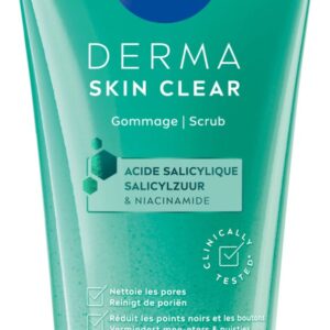 NIVEA DERMA Skin Clear Face Scrub Gezicht - Gezichtsscrub - Voor de onzuivere huid - Gezichtsreiniging - Met Salicylzuur (AHA) en Niacinamide - 150 ml