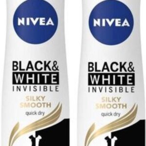 NIVEA Deo Spray For Her - Black & White Silky Smooth - 2 x 150 ml