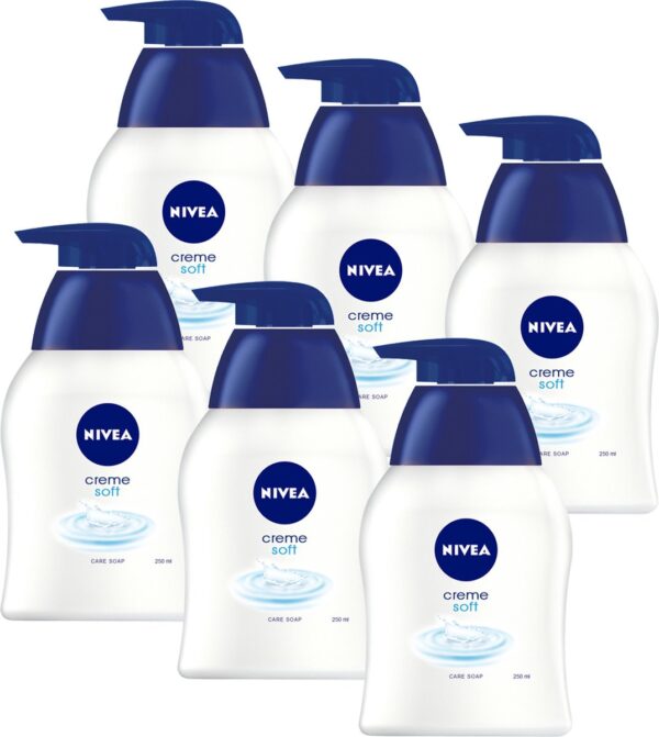 NIVEA Handwash - Rich Moisture Soft - 6 x 250 ml - Handzeep - Voordeelverpakking