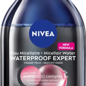 NIVEA Micellair Water Waterproof Expert Make-up Remover - Make-up remover - Zwarte thee extract - Aminozuren - 400 ml