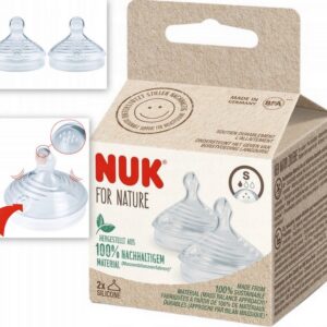 NUK | For Nature | vervangende drinkzuiger voor babyfles | 2 stuks M