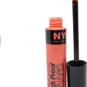 NYC Smooch Proof Liquid Lip Stain Lipgloss Crème Lipkleur Make Up Pen 7ml - 100 Faithful Coral