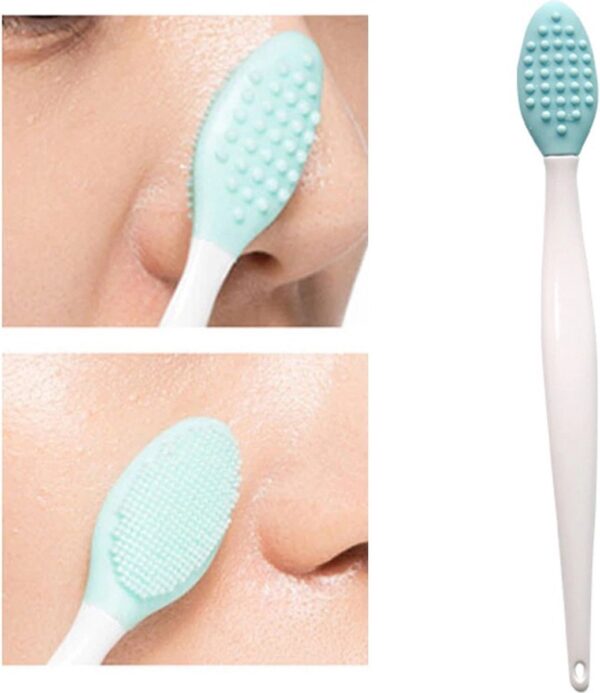 Narimano® Gezichtsreiniger voor dames, dubbelzijdig huidverzorging, gezichtsreinigingsborstel, borstel, gezichtswasborstel, draagbare neusreiniger