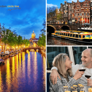 Nederlandse Kaas & Wijn avond rondvaart door Amsterdam van 90 minuten
