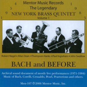 New York Brass Quintet, Vol. 1: Bach & Before