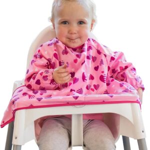 Nieuw Tidy Tot Cover & Catch waterdichte Slabbetjes. Bevestigt aan de kinderstoel ZONDER kieren! Slabbetje lange mouw als baby zelf gaat eten, Rapley methode, BLW