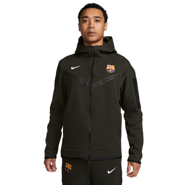 Nike FC Barcelona Tech Fleece Vest 2023-2024 Donkergroen Wit