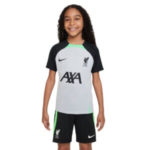 Nike Liverpool Strike Trainingsset 2023-2024 Kids Grijs Zwart Groen