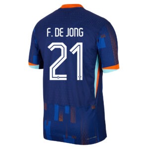 Nike Nederland F. de Jong 21 Uitshirt Authentic 2024-2026