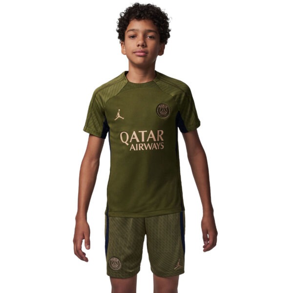 Nike Paris Saint-Germain X Jordan Strike Trainingsset 2023-2024 Kids Donkergroen Donkerblauw Beige