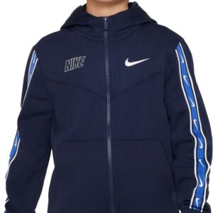Nike sportswear repeat full-zip hoodie in de kleur marine.