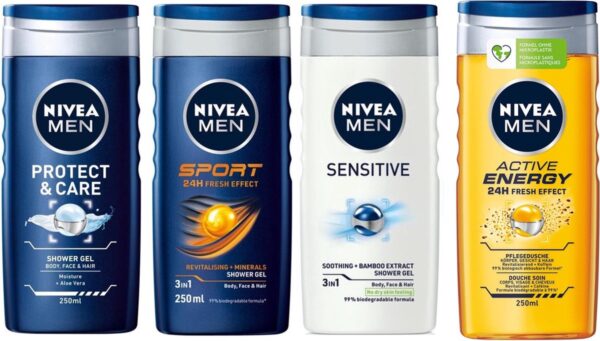 Nivea Men Douchegel MIX - Protect & Care / Senitive / Sport / Active Energy