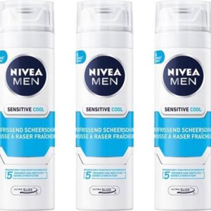 Nivea Men Sensitive Cool Scheergel 0% Alcohol - Voordeelverpakking 3 x 200 ml