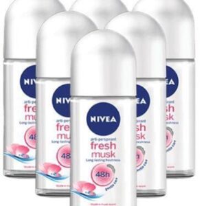 Nivea Women 48 uur Anti-perspirant roller- Musk 6 Pack
