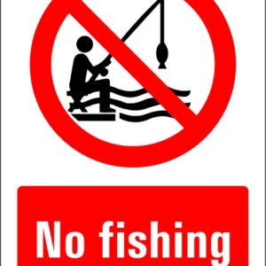 No fishing bord - kunststof 148 x 210 mm