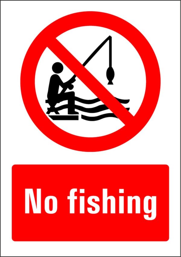 No fishing bord - kunststof 148 x 210 mm