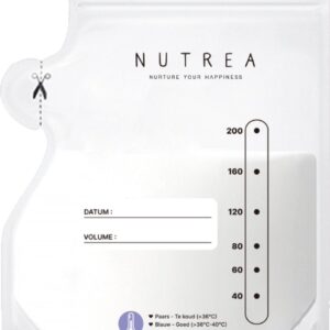Nutrea - 250 Stuks - Moedermelk Bewaarzakjes met Schenktuit - 200 ml - Borstvoeding Bewaarzakje