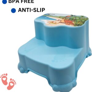 Opstapje Kinderen - Kindertrapje - 2Treden - WC/Toilet krukje of opstapje - Blauw