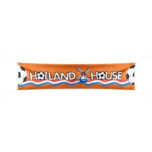 Oranje banier/Vlag "Holland House" afmeting 180 x 40 cm