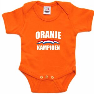 Oranje fan romper voor babys - oranje kampioen - Holland / Nederland supporter - EK/ WK romper / outfit 68