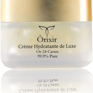Orixir Luxury Moisturizing Cream - Gezichtscreme mannen - Gezichtscreme vrouwen met hyaluronzuur, slakkenslijm en 24 karaats puur goud, anti-verouderingseffect, intensief hydrateert en verstevigt de huid zichtbaar|