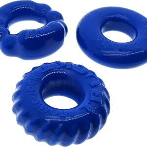 Oxballs BONEMAKER 3-PACK Cockring Kit - Pool Blue