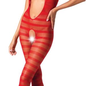 PASSION WOMAN BODYSTOCKINGS | Passion Woman Bs081 Bodystocking - Red One Size