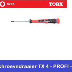 PRECISIE SCHROEVENDRAAIER TX 4 - ELECTRONICA TORX 4 - PROFI - ATHLET - PROFI KWALITEIT (DUITS)