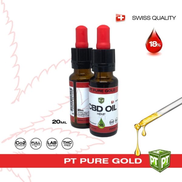 PT Pure Gold - CBD Oil 18% - 20ml