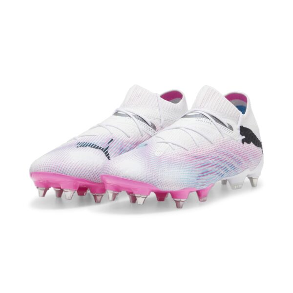 PUMA Future 7 Ultimate IJzeren-Nop Voetbalschoenen (SG) Wit Roze Zwart