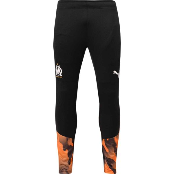 PUMA Olympique Marseille Trainingsbroek 2023-2024 Zwart Oranje