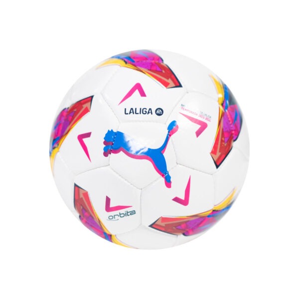 PUMA Orbita LaLiga Mini Voetbal Maat 1 Wit Multicolor